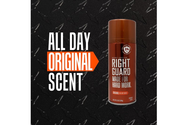 Right Guard Deodorant Spray Original - Made For Hard Work - 8.5 oz, Pack of 4 - Image 5